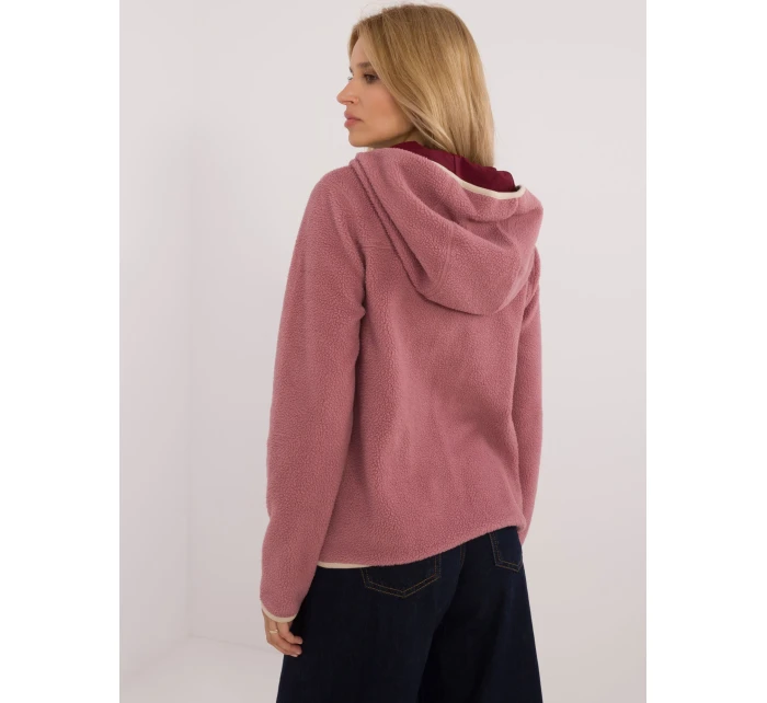 Mikina D20001M02671A3 tmavoružová