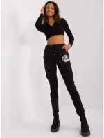 Spodnie dresowe RV DR model 19381345 czarny - FPrice Spodnie dresowe RV DR model 19381345 czarny - FPrice