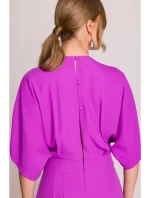 Kombinéza se širokými nohavicemi a výstřihem model 20966145 - STYLOVE Kombinéza se širokými nohavicemi a výstřihem model 20966145 - STYLOVE