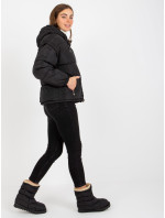 Čierna zimná bunda 2v1 s odnímateľnými rukávmi