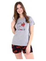 Dámske pyžamo 01/239 šedé s medveďom - Karol