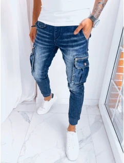 Pánske džínsové bojové nohavice námornícka modrá FashionStreet UX3998