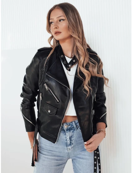 Dámská kožená bunda black Dstreet model 21973536 - FashionStreet