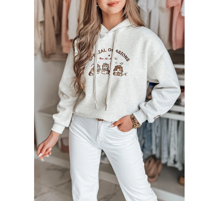 Dámská oversize mikina s kapucí  šedá Dstreet model 21989232 - FashionStreet