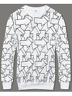 Bílá pánská mikina s geometrickým vzorem model 18416056 - J.STYLE Bílá pánská mikina s geometrickým vzorem model 18416056 - J.STYLE