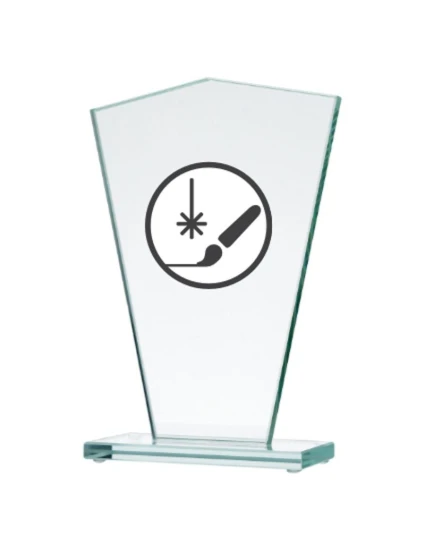 Gravírovaná sklenená trofej + výplň farbou