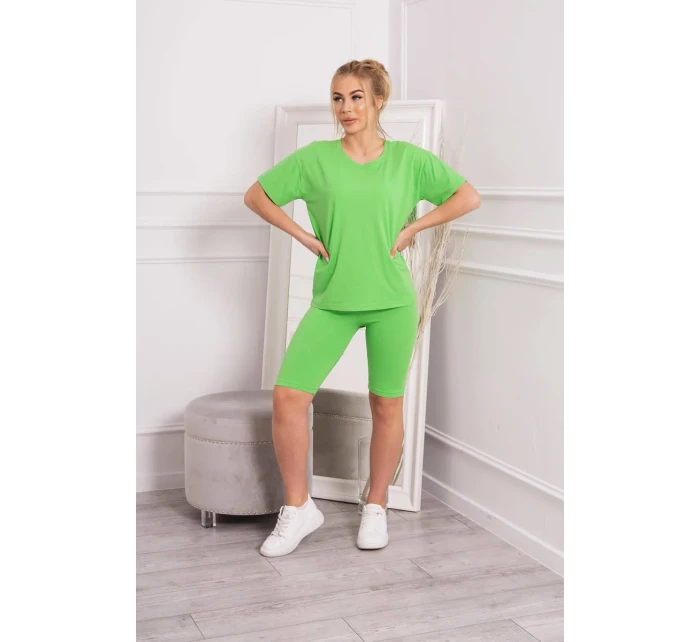 Komplet top+legginsy jasny zielony