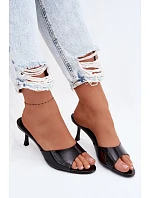 Sandály z umělé kůže na jehlovém podpatku Zlaté model 22103068 - Boto