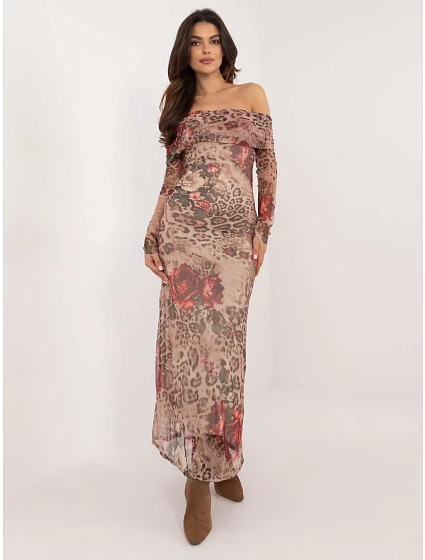 Šaty DHJ SK béžové model 20585896 - FPrice Šaty DHJ SK béžové model 20585896 - FPrice