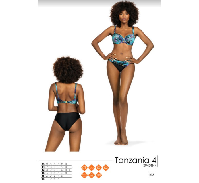 Dámske dvojdielne plavky S940TN4 1 Tanzania 4 čierne/mix - Self