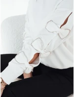 Dámský svetr bílý model 21972974 - Dstreet Dámský svetr bílý model 21972974 - Dstreet