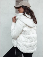 Dámska zimná bunda FASHWARM krátka prešívaná s kapucňou biela FashionStreet TY4637 Dámska zimná bunda FASHWARM krátka prešívaná s kapucňou biela FashionStreet TY4637