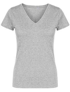 Promodoro 1525 Dámske tričko X.O s výstrihom do V 40.1525 heather grey