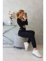 Súprava s blúzkou čierna