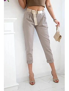 Kalhoty model 22047114 s páskem fango - K-Fashion