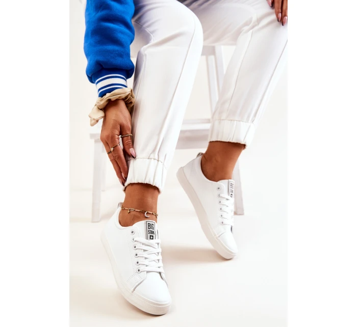 Kožená tenisová obuv Big Star model 21571999 Bílé - Big Star Shoes