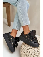 Dámské Sneakersy Na Platformě Černé model 21682850 - Boto Dámské Sneakersy Na Platformě Černé model 21682850 - Boto