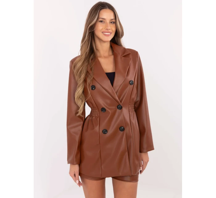 Marynarka DHJ MA model 20731314 brązowy - FPrice Marynarka DHJ MA model 20731314 brązowy - FPrice