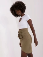 Spódnica LK SD model 18729918 khaki - FPrice Spódnica LK SD model 18729918 khaki - FPrice