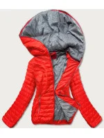 Oranžová dámska bunda s kapucňou (DL011) Oranžová dámska bunda s kapucňou (DL011)