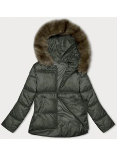 Dámská bunda v army barvě se střihem model 21246844 - S'WEST