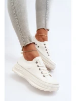 Dámské tenisky na masivní podrážce Big Star model 21653744 Bílé - Big Star Shoes