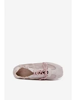 Dámske semišové nízke tenisky Big Star TT274599 Beige