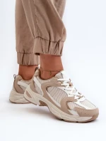 Béžové dámske tenisky športové topánky Kildia