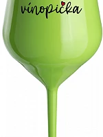 VÍNOPIČKA - zelený nerozbitný pohár na víno 470 ml