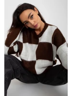 Dámsky sveter Model EM-SW-1034-01.91 White/Brown - EM
