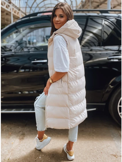 Dámská prošívaná vesta béžová Dstreet model 21965514 - FashionStreet