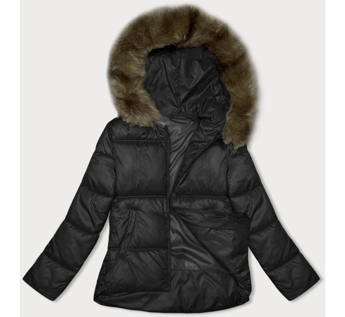 Černá dámská bunda se střihem typu  model 21248007 - S'WEST