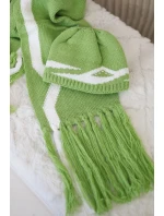 Dámská souprava se šátkem pistácie model 18752571 - K-Fashion Dámská souprava se šátkem pistácie model 18752571 - K-Fashion