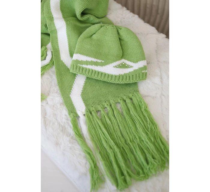 Dámská souprava se šátkem pistácie model 18752571 - K-Fashion Dámská souprava se šátkem pistácie model 18752571 - K-Fashion