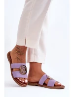 Modne Klapki Z Lustrzaną Ozdobą Fioletowe Deep Breath Modne Klapki Z Lustrzaną Ozdobą Fioletowe Deep Breath