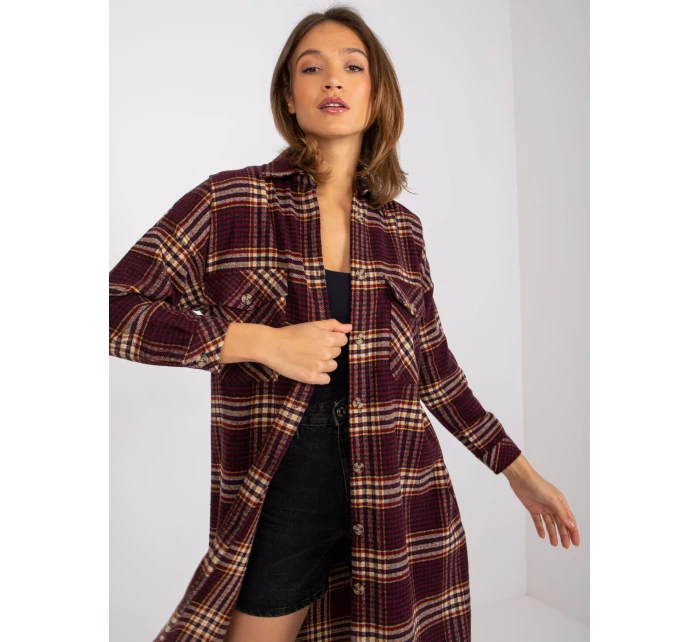 Košeľa EM KS 002/06.11P bordová