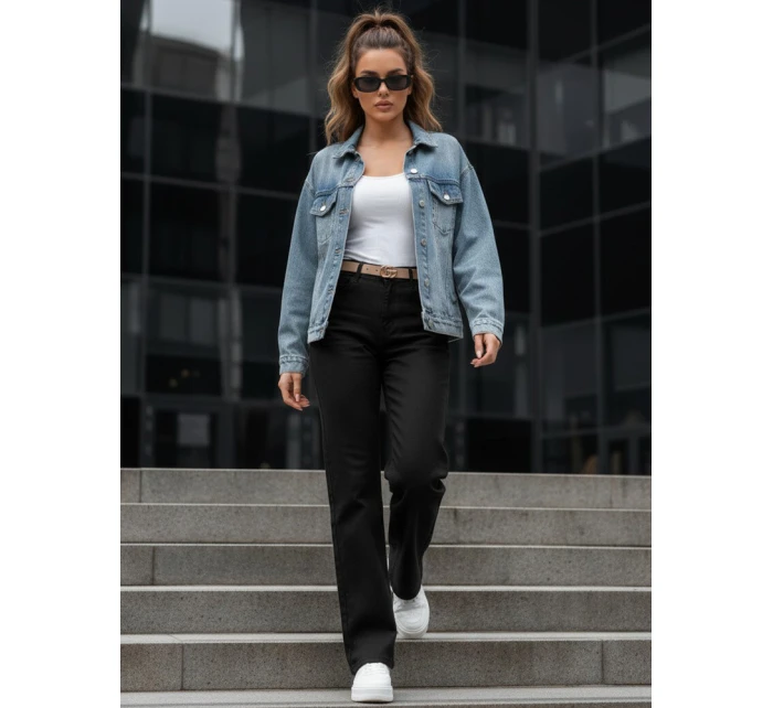 Dámské široké džíny black Dstreet model 21987961 - FashionStreet Dámské široké džíny black Dstreet model 21987961 - FashionStreet