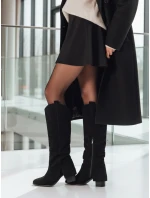 Dámské semišové černé kozačky Dstreet model 21994973 - FashionStreet