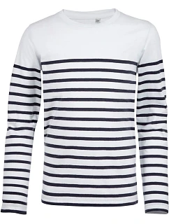 SOL'S LSL Kids Dětské pruhované tričko s dlouhým rukávem white/navy model 22521399