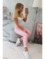 Svetloružové džínsové nohavice Svetloružové džínsové nohavice