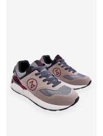 Pánská šněrovací sportovní obuv šedá a černá model 21617702 - Boto Pánská šněrovací sportovní obuv šedá a černá model 21617702 - Boto