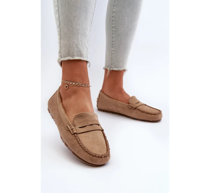 Klasické Dámské Mokasíny Zamszové Hnědé model 21653962 - EVENTO
