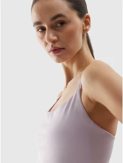 Dámsky recyklovaný top na jogu 4F - fialový