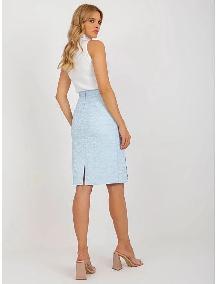 Sukně LK SD model 21078664 světle modrá - FPrice Sukně LK SD model 21078664 světle modrá - FPrice