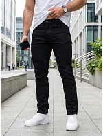 Pánske džínsy slim fit čierne FashionStreet UX4494 Pánske džínsy slim fit čierne FashionStreet UX4494