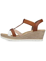 Hnedé dámske sandále na platforme Rieker 61995-81 Hnedé dámske sandále na platforme Rieker 61995-81