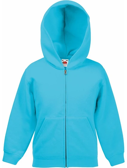 Fruit of the Loom Classic Kids Sweat Jacket Detská mikina s kapucňou 16.2045 azúrovomodrá Fruit of the Loom Classic Kids Sweat Jacket Detská mikina s kapucňou 16.2045 azúrovomodrá