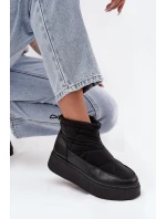 Dámské zimní boty na platformě vyhřívané kožešinkou černé Tahlira Dámské zimní boty na platformě vyhřívané kožešinkou černé Tahlira