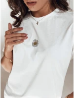 Dámske tričko FLORTA ecru FashionStreet RY2569