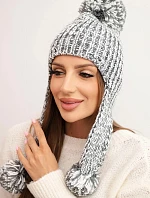 Dámska čiapka s ušami Emma K343 graphite